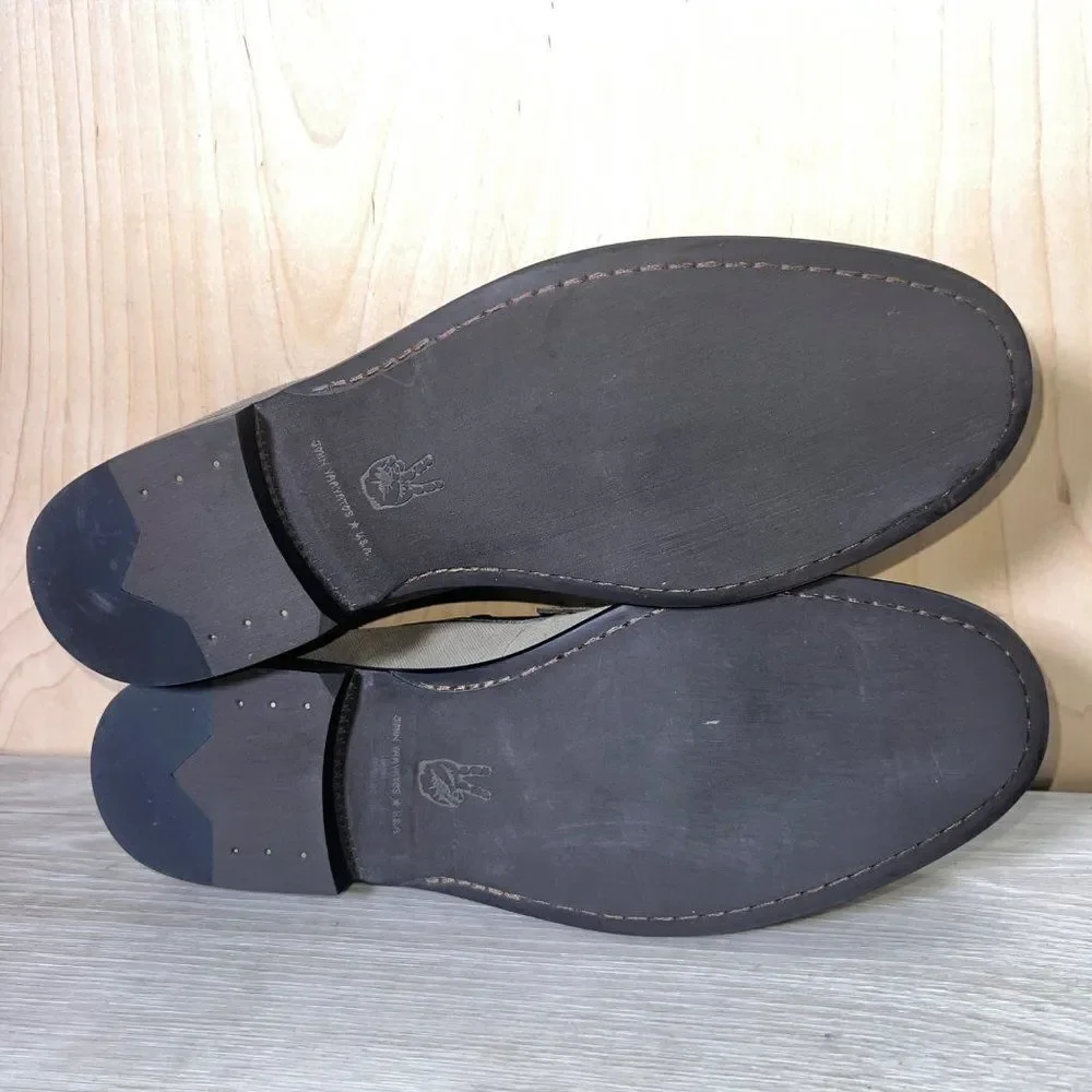 John Varvatos USA Star Slip-on Loafers‎ Brown / Grey Suede 7475 Men's 10M